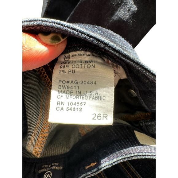 AG Adriano Goldschmied The Stilt Cigarette Leg Dark Wash Skinny Leg Jean Size 26 - Picture 3 of 12